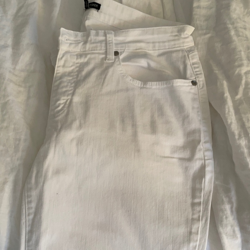 Eileen Fisher White Jeans Ankle Size 8